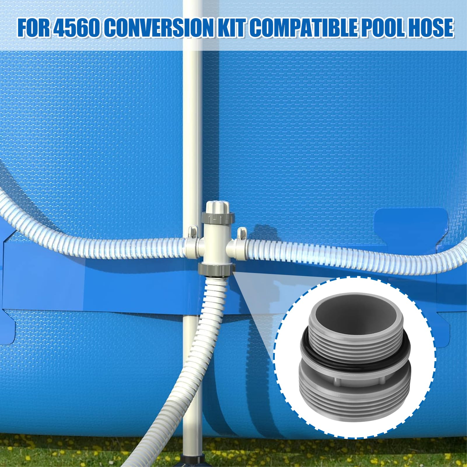 Xevinas Pool Schlauchadapter 38mm - 2 Stück Set Für Sandfilterpumpen Von Intex, Coleman & Flowclear