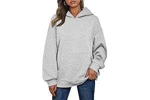 Trendy Queen Womens Hoodies: Elevate Your Style with Checkered Ribbed Sweatshirts