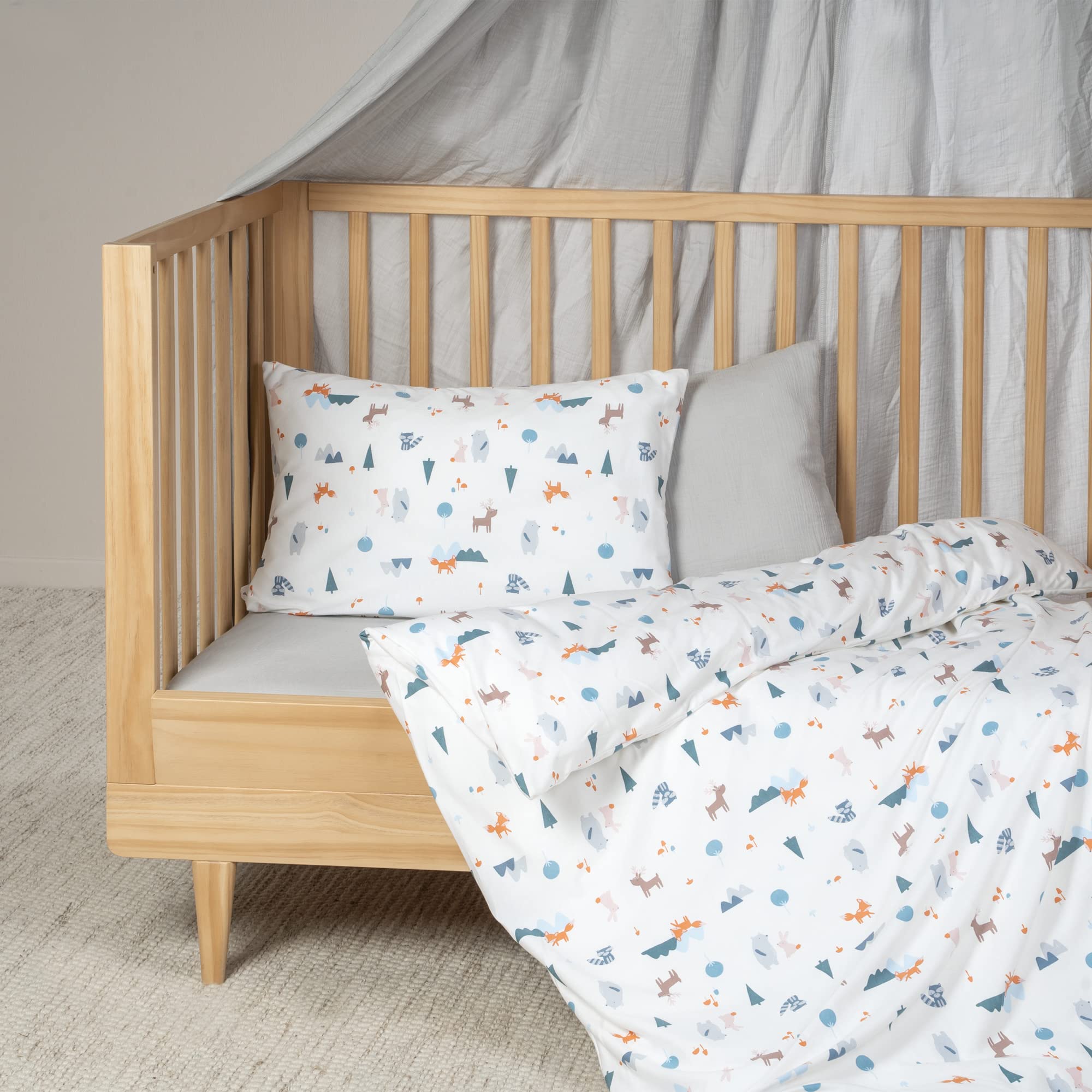 Julius Zöllner Jersey - pościel dziecięca 100 x 135 + 40 x 60 cm, 2-częściowy zestaw poszewek na kołdrę i poszewki na poduszkę, 100% bawełna dżersejowa, z zamkiem błyskawicznym, Standard 100 by