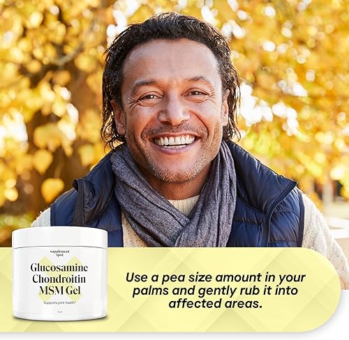 Miniatura 3 de Suplemento Spot Glucosamina Condroitina MSM Gel (4 oz), Suplemento Articular, Glucosamina, Condroitina, MSM y Bromelina para Apoyar la Salud de las