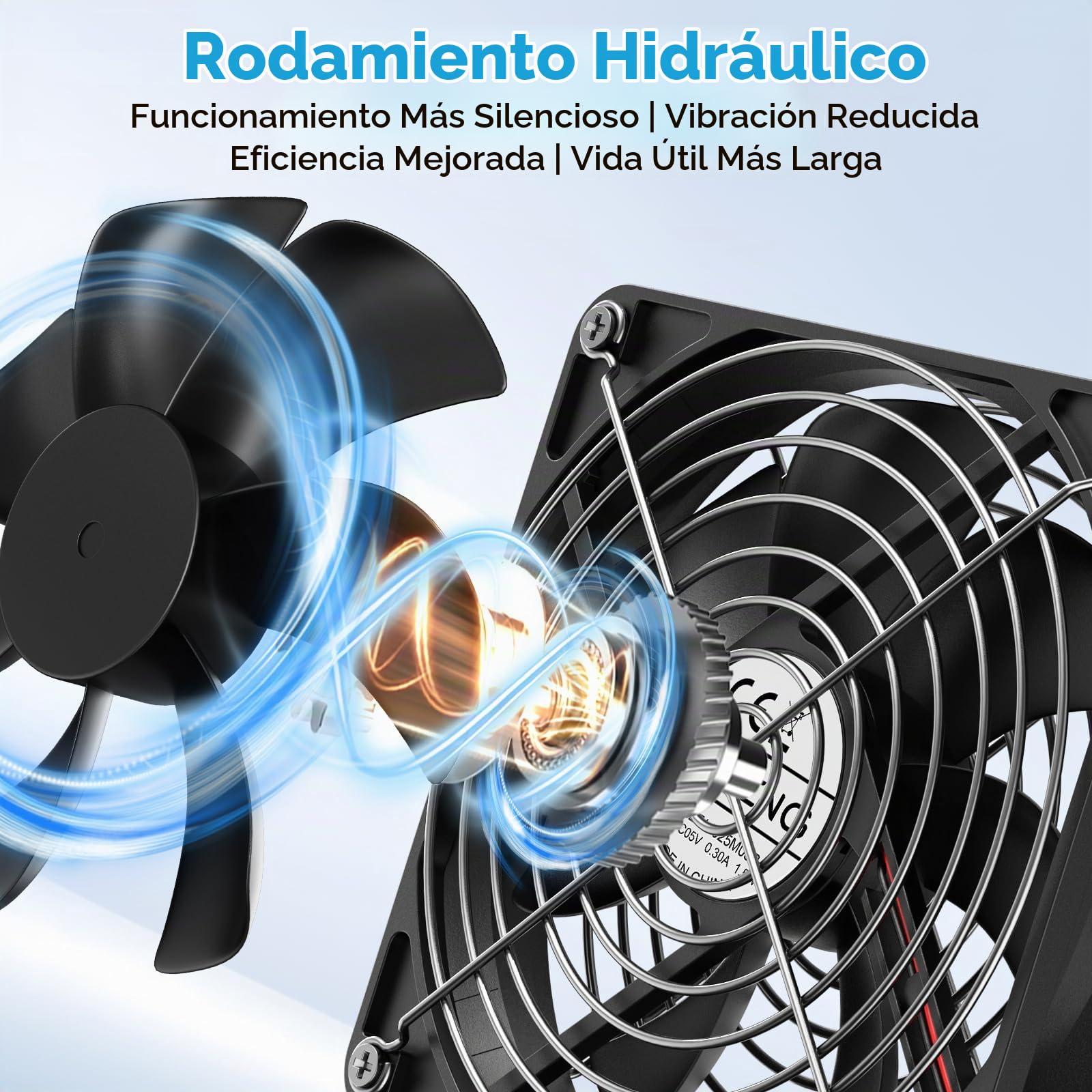 ELUTENG Ventilador USB 2 en 1 de 120 mm, 5 V, ventilador USB doble con 3 velocidades, ventilador de PC de 12 cm con 8 pies amortiguadores y regulador de temperatura digital para PS5, PS4, portátil, TV