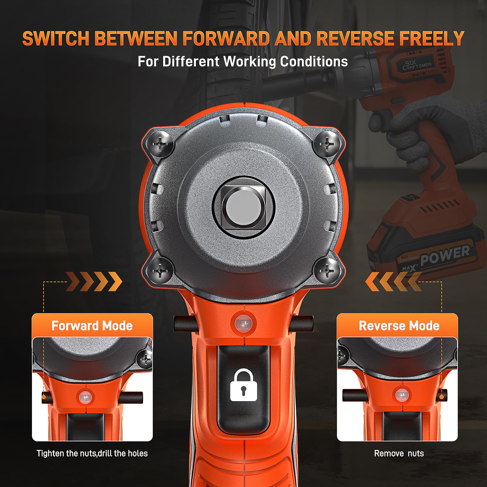 500 N.m Avvitatore a Impulsi Brushless 21V, 1/2" Avvitatore ad Impulsi, Avvitatore a Percussione con Batteria 4.0 Ah, Velocità Regolabile, Ideale per Fai da te, Mobili e Auto Leggere