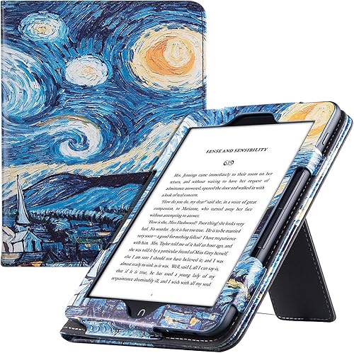 Miniatura 9 de BOZHUORUI Funda con soporte para Nook Glowlight 4 Plus de 7.8 pulgadas (solo lanzado en 2023), funda de piel sintética de alta calidad con dos