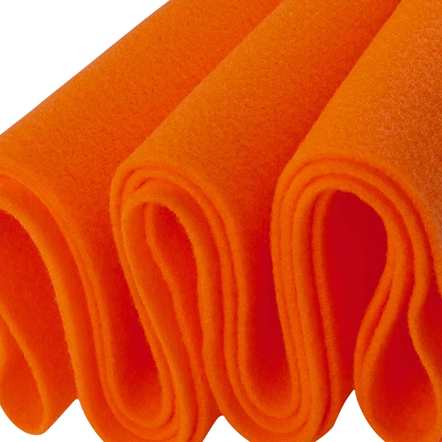 Felt Fabric | 72 inches Wide & 1.6mm Thick Light Orange Fabric | Non-Stiff, Soft Fabric Material | Felt Fabric by The Yard | Soft Felt Roll for Crafts,Sewing and Padding,6 Yards Fabric Light Orange