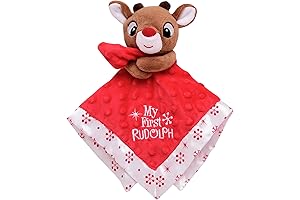 Baby's Cherished First Christmas Blanket: Embroidered Rudolph Comfort
