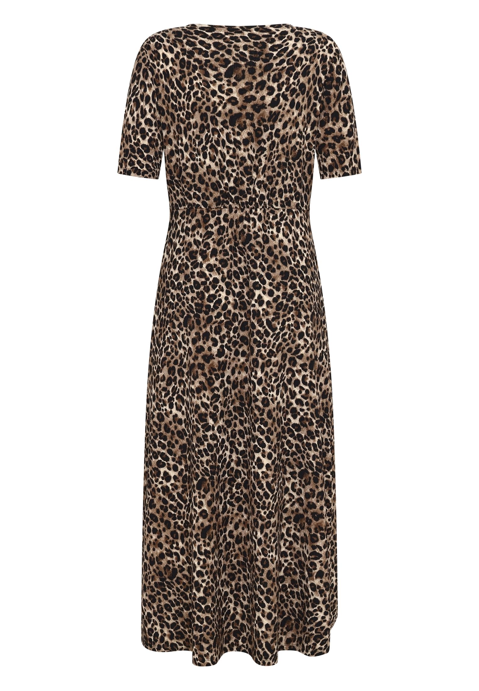 zero Damen Maxikleid Kurzarm mit Leoprint
