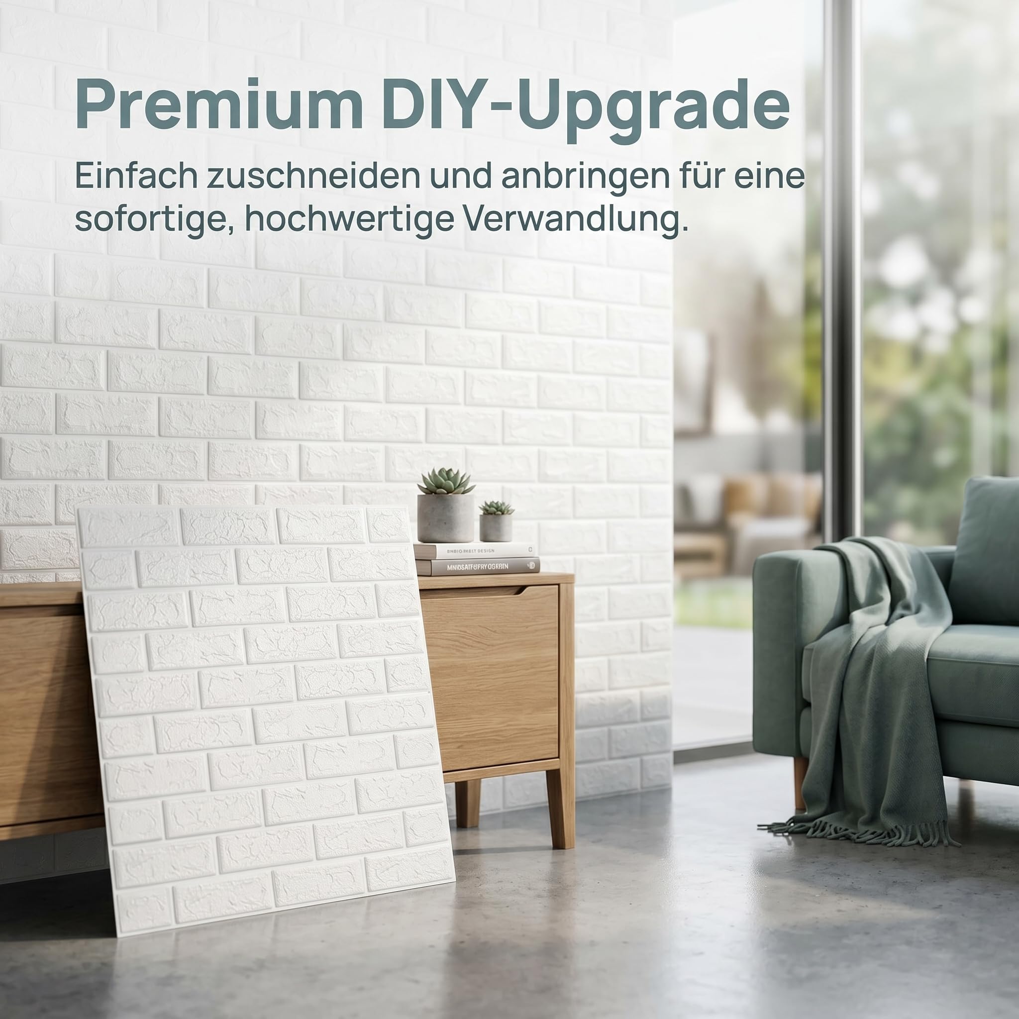 Fiqops 20 tlg 77 * 70cm 3D Tapete Wandpaneele Selbstklebend Ziegel Steinoptik Tapete Wasserdicht für Schlafzimmer, Badezimmer, Wohnzimmer