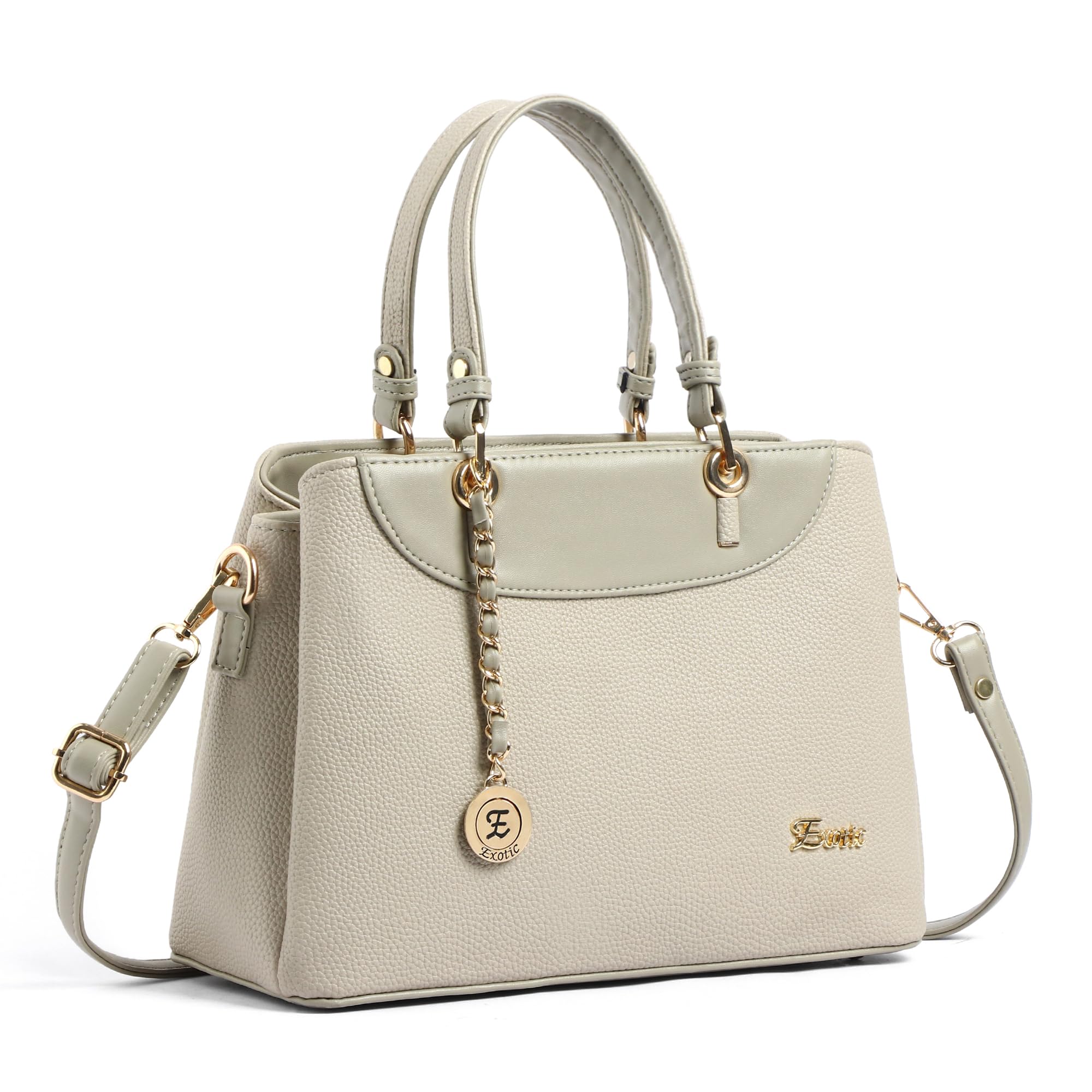 Velmora Structured Satchel Bag for Women | Premium PU Leather | Dual Tone | Medium Capacity | Handheld & Sling | Office & Casual Use-image-34