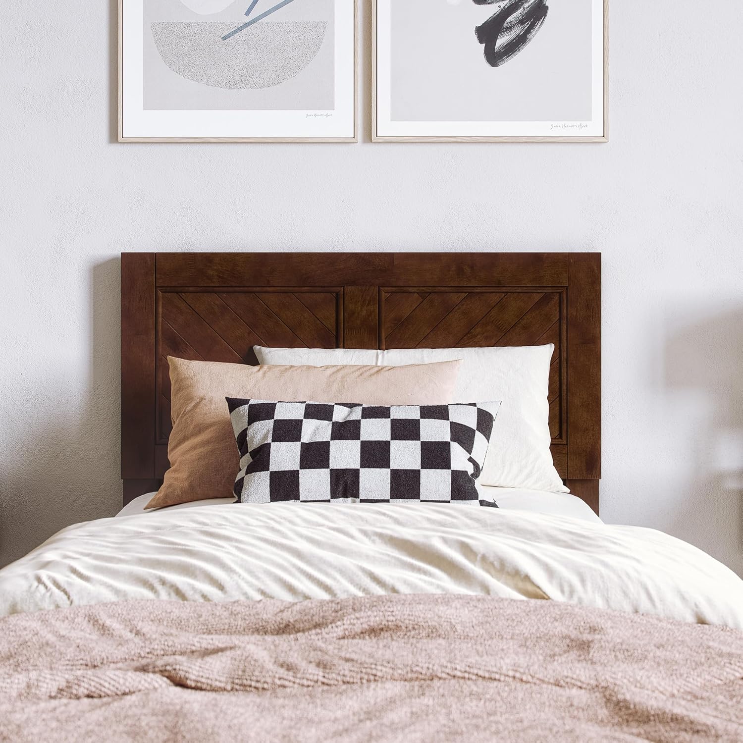 AFI, Berkshire Twin XL Solid Wood Low Profile Platform Bed, Walnut