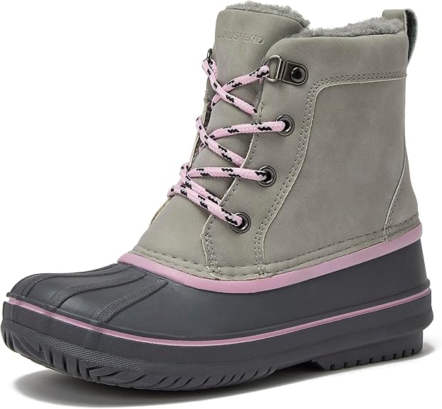 Lands' End Wynn Snow Boots for Kids - Gray Birch