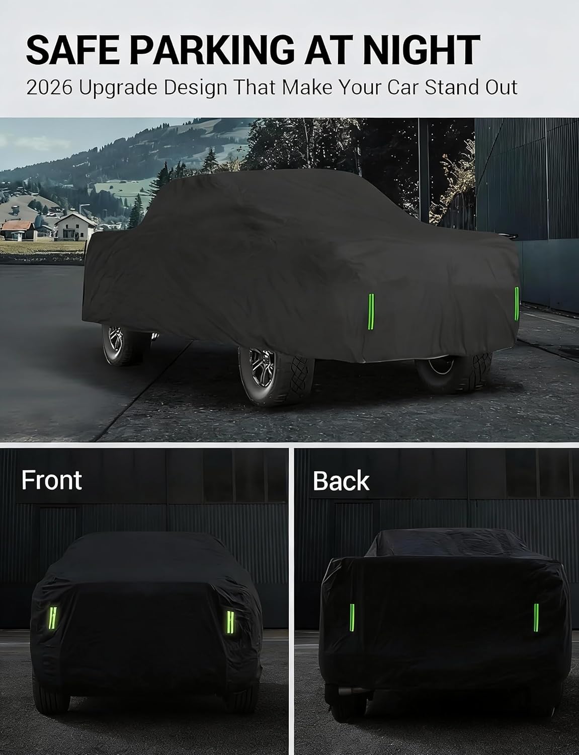 Proadsy Car Cover for Rivian R1T 2026 2025 2024 2023 2022 Windproof All Weather Waterproof Sun Rain UV Dust Snow Protection Outdoor Custom-fit All Weather Car Covers