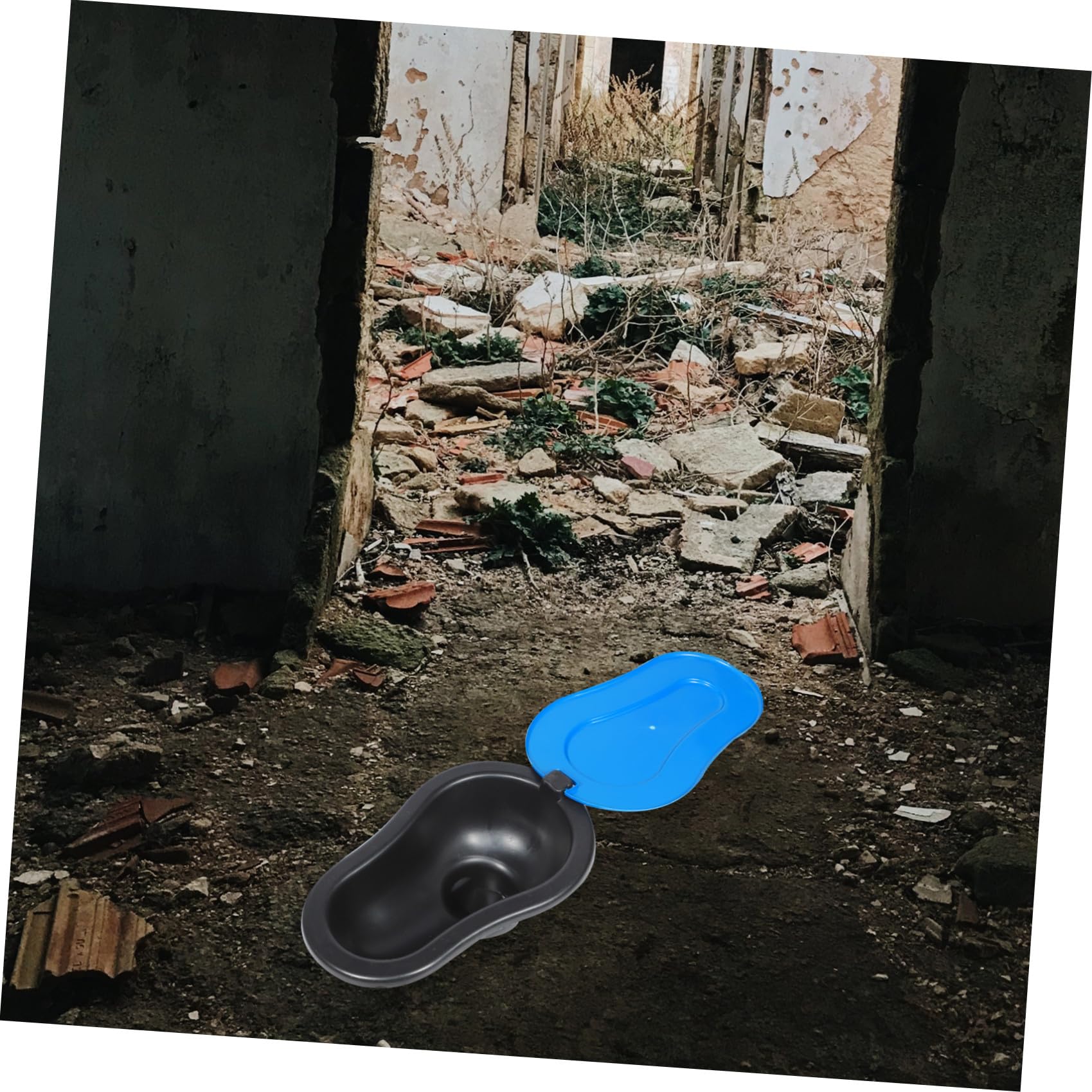 UPKOCH Provisorische Hocktoilette 2 Stück Kunststoff Schwarz für Baustelle
