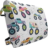 Vista 126 de Lunarable Teal Travel Pillow Neck Rest, Aquatic Fauna Theme Hand Drawn Style Various Starfish in Blue Shades, Memory Foam Traveling Accessory for