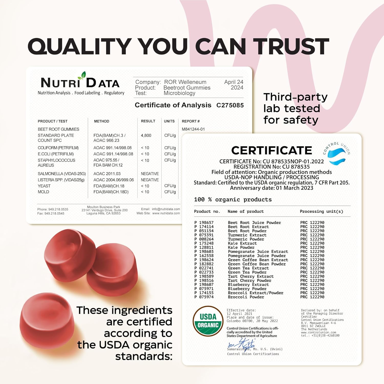 Beets for High Blood Pressure 120 Pcs (2 Pack) - Beet Root Chews with Pomegranate Juice Powder - Nitric Oxide Gummies for Energy, Cardio Health - Gummy Supplement for Men and Women - Sugar Free - Image 6