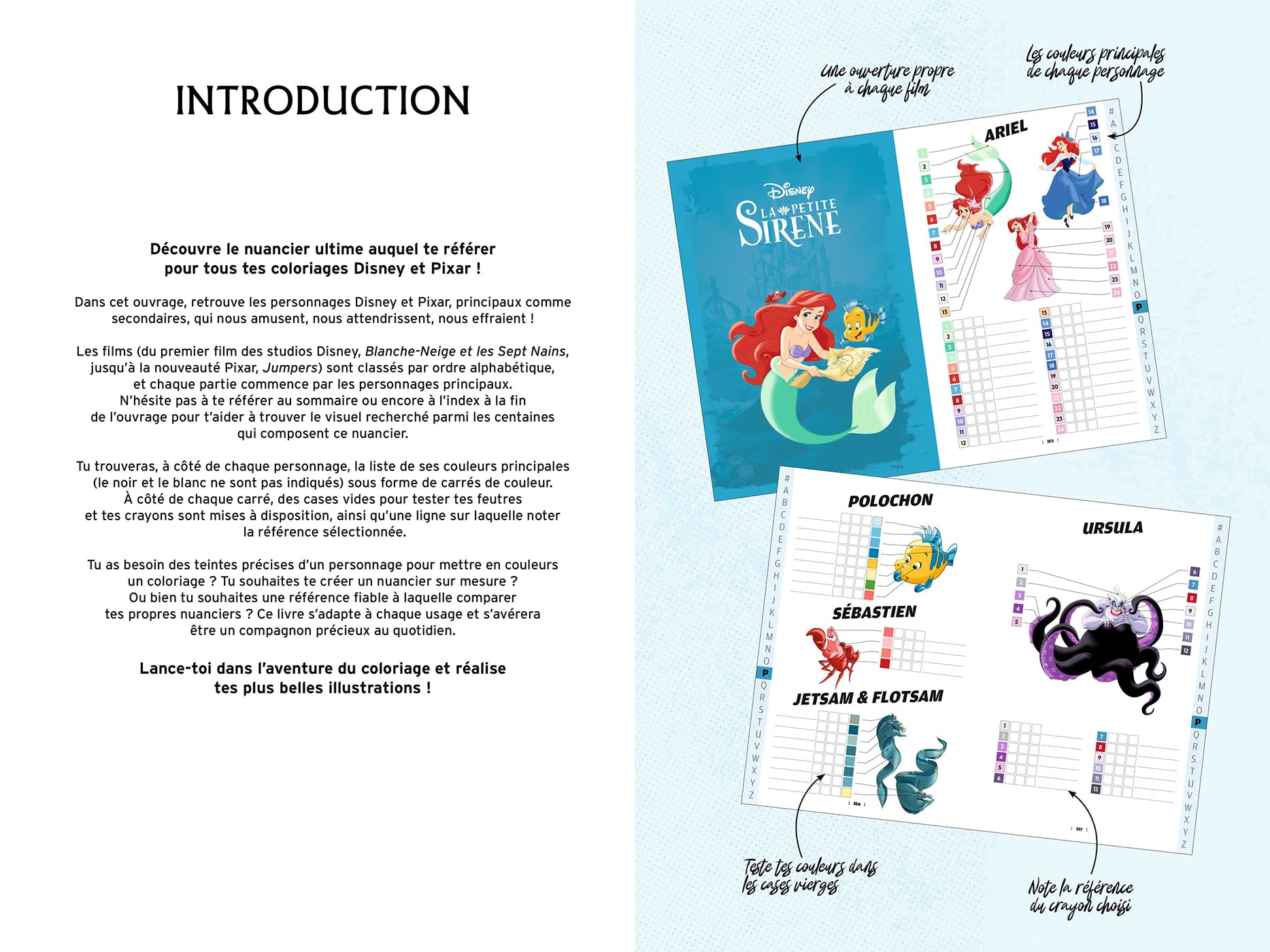 Coloriages mystères - Livre compagnon - Nuancier des personnages Disney: Mon livre compagnon pour réaliser tous les coloriages Disney