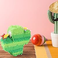 Vista 6 de GIFTEXPRESS Paquete de 6 mini piñatas de cactus de 6 pulgadas, piñatas para Cinco de Mayo, fiestas, taco, llama, cumpleaños, carnaval, aula y centro