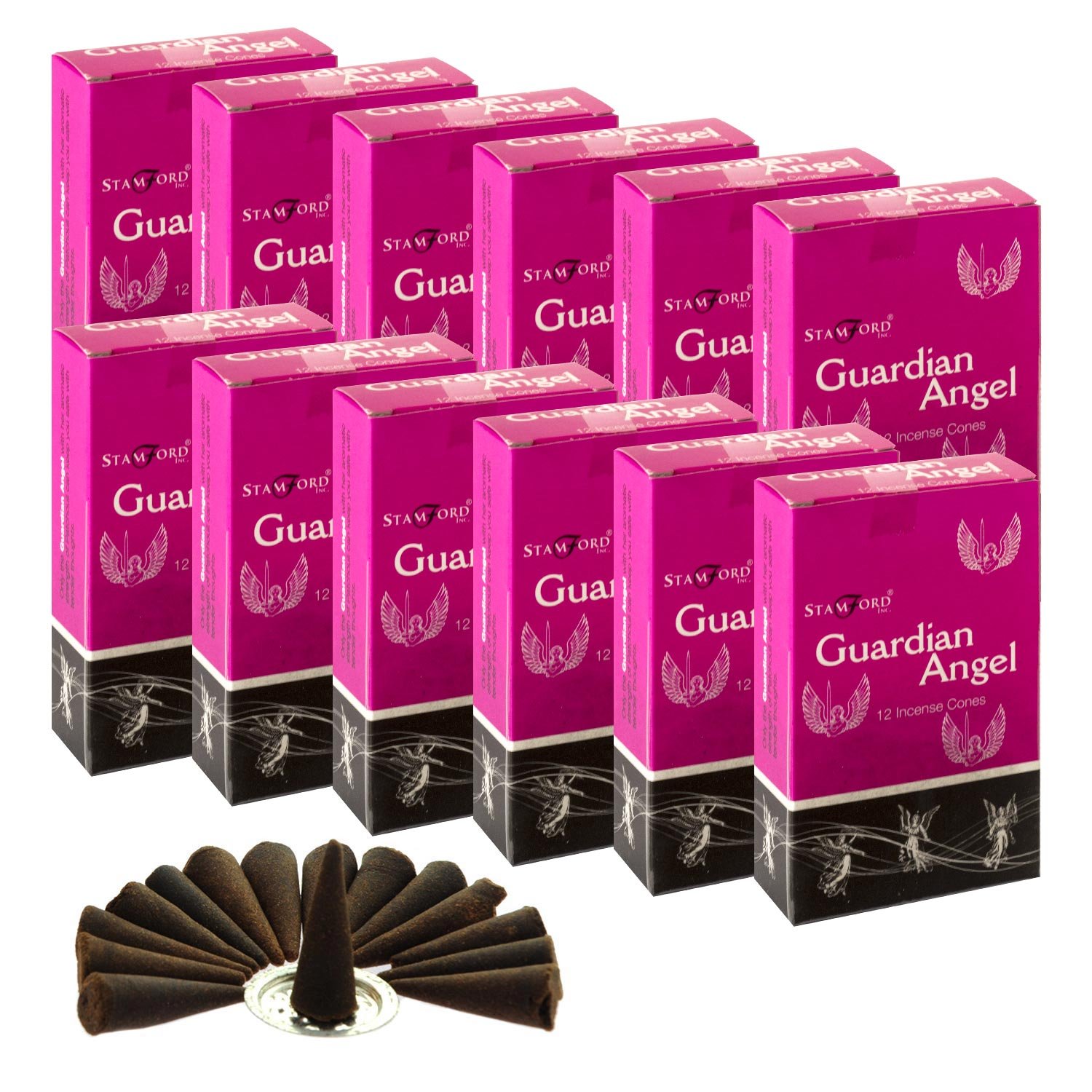 Giftlocaluk Stamford Incense Cones Earth Angel - 12 Packs X 15 Cones
