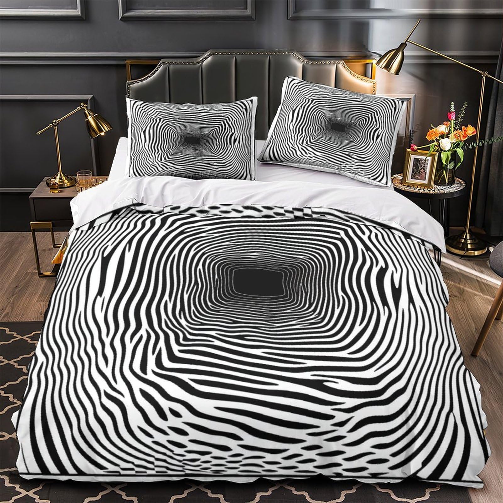 Housse de couette super douce en microfibre résistante 3D