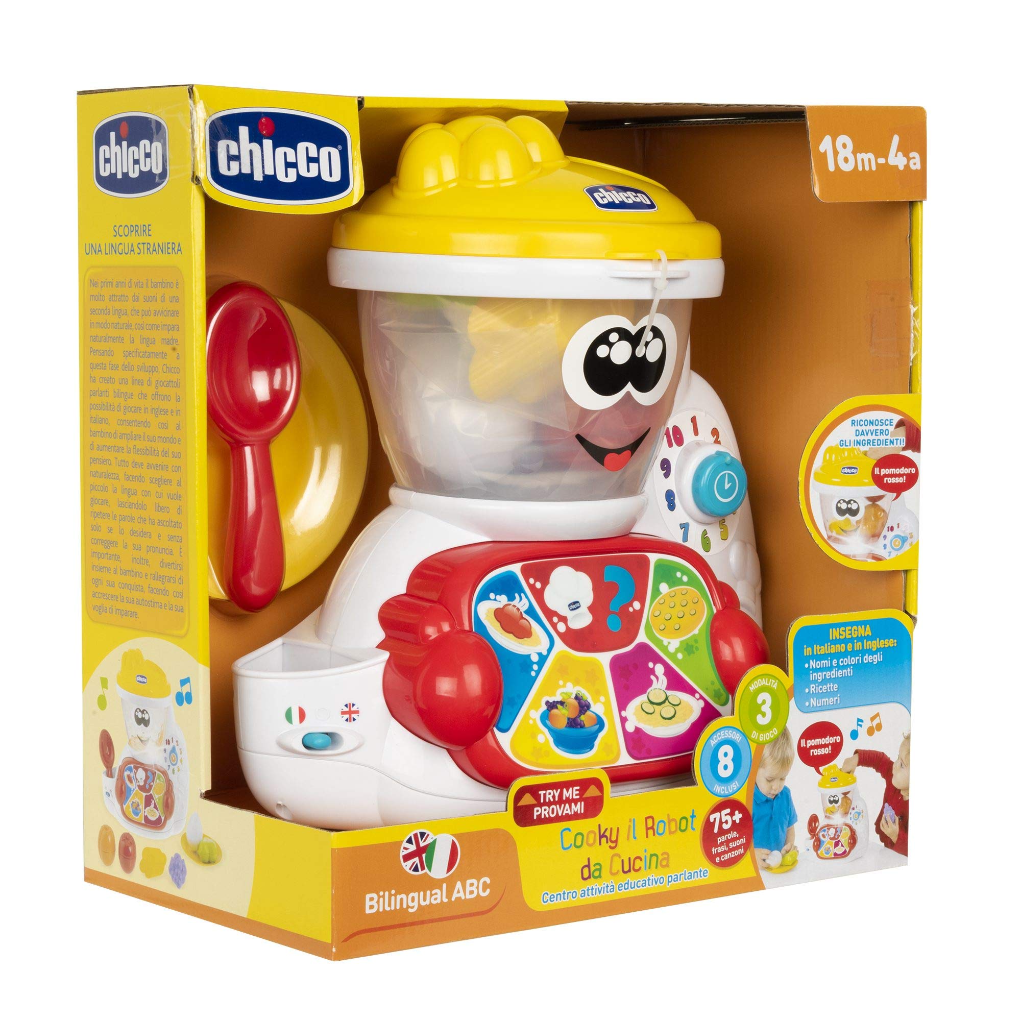 Chicco - Cooky Il Robot da Cucina, Gioco elettronico bilinue
