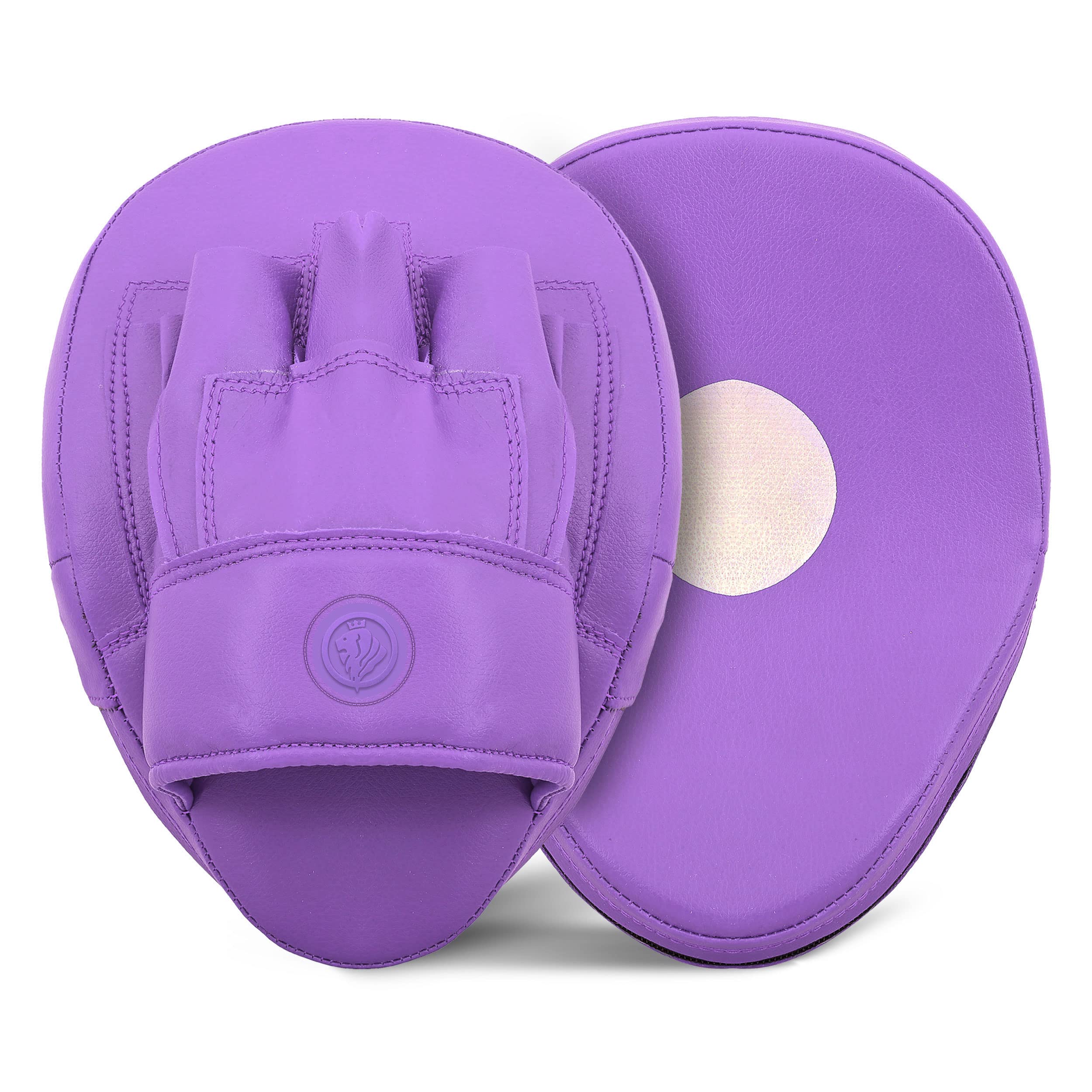 Lions Target Focus Pads - Martial Arts Punching Training Hand Punch Mitts (Plain Purple)
