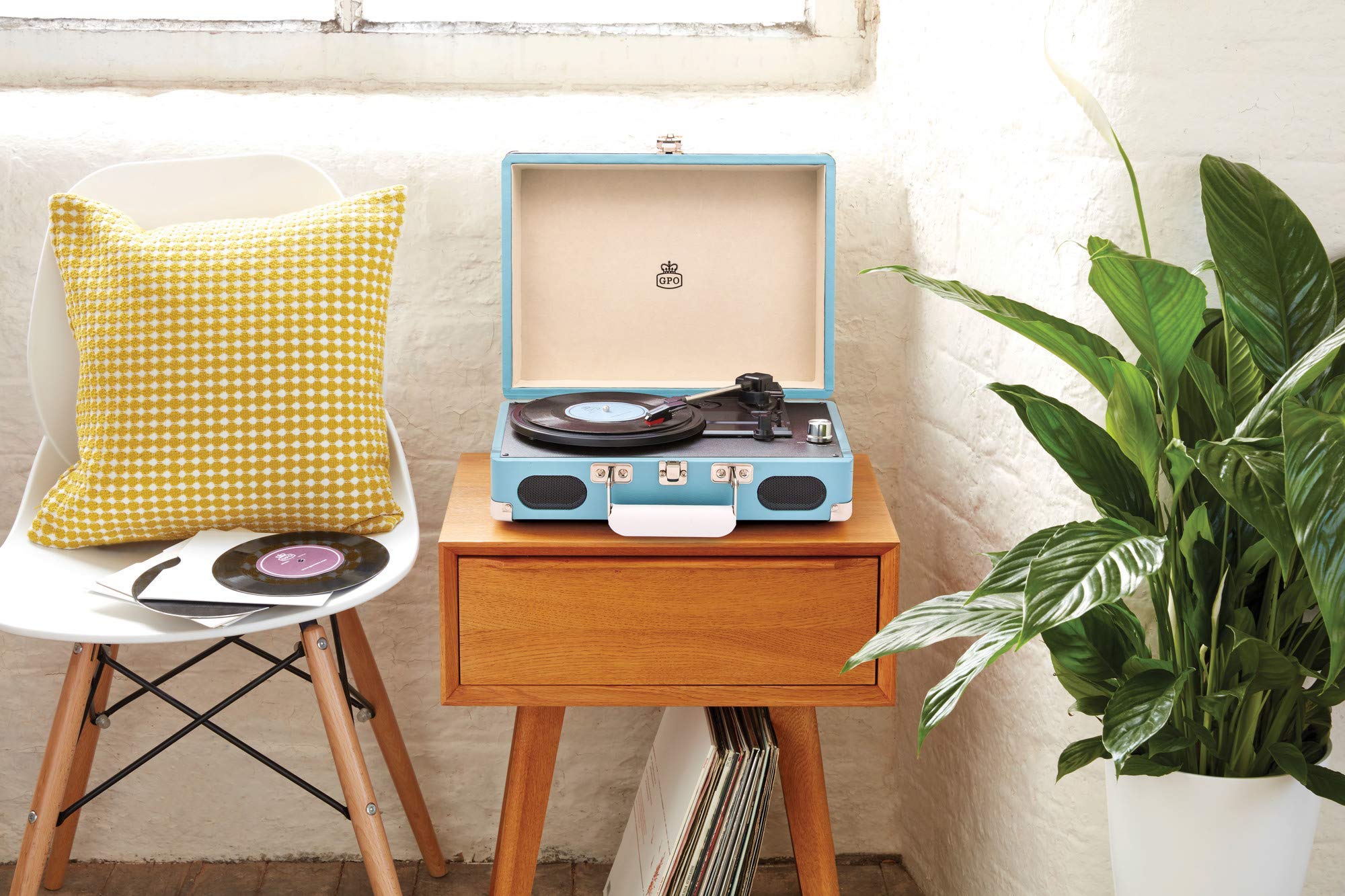 Buy GPO Retro SOHOBLUE USB Compatible Classic Vintage Turntable Briefcase Style Record Player