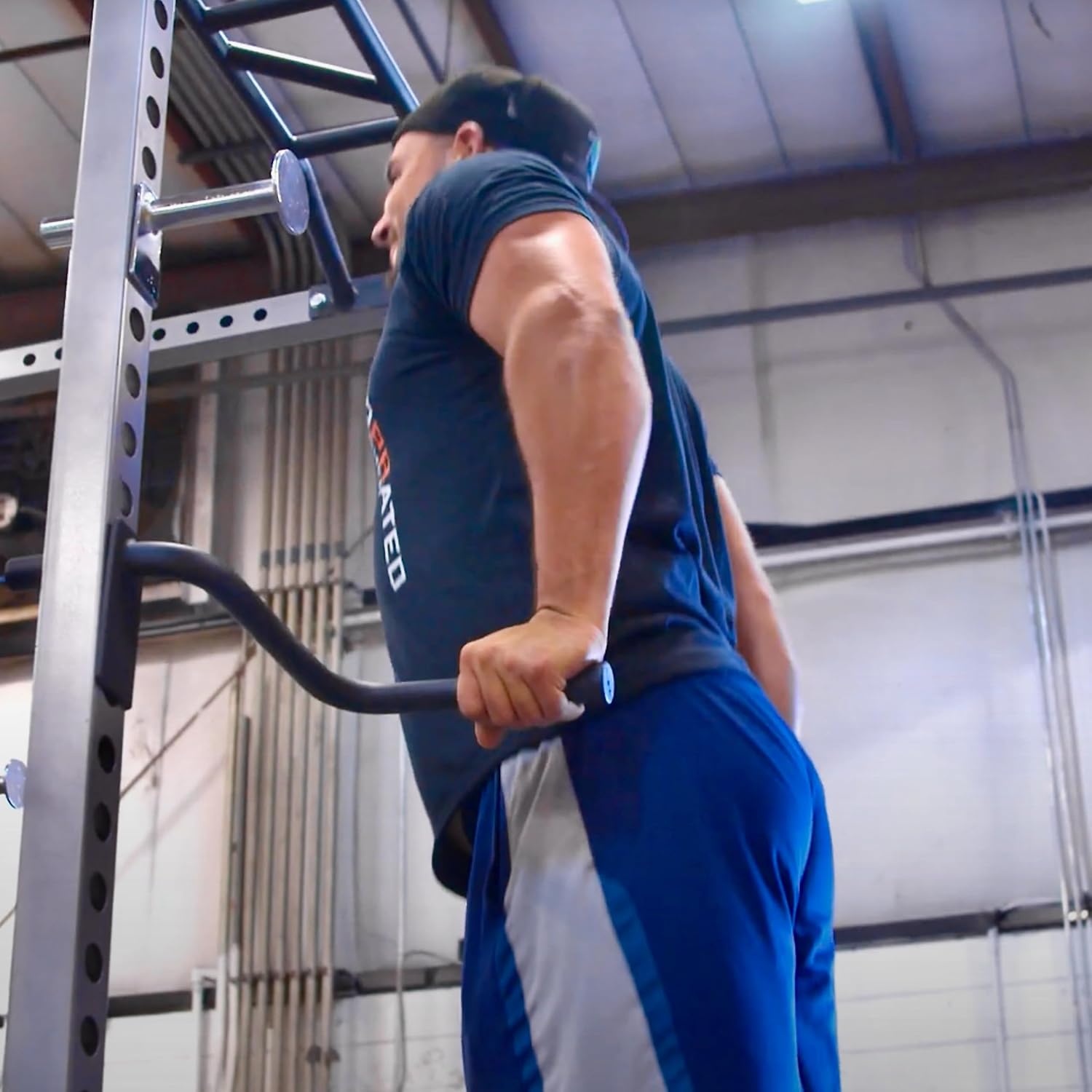 Valor Fitness Power Rack Dip Handle Attachments with Multiple Fits - Options Compatible with 2" & 2.5" Uprights and 3" Rigs with 1" Hole - Strength Training Accessory