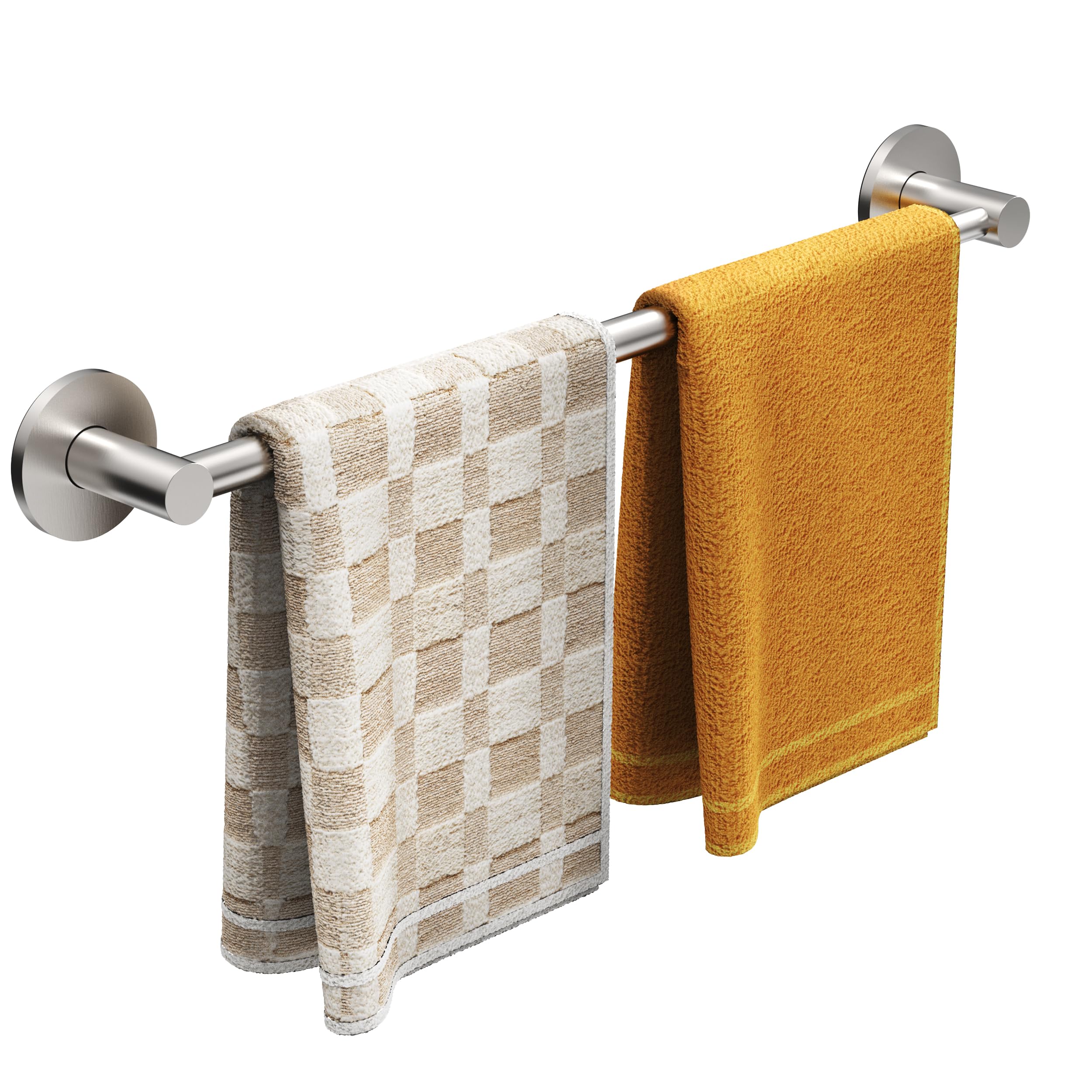 Miroamz Magnetic Towel Bar, Adjustable Towel Rod, Silver, 1 Pack