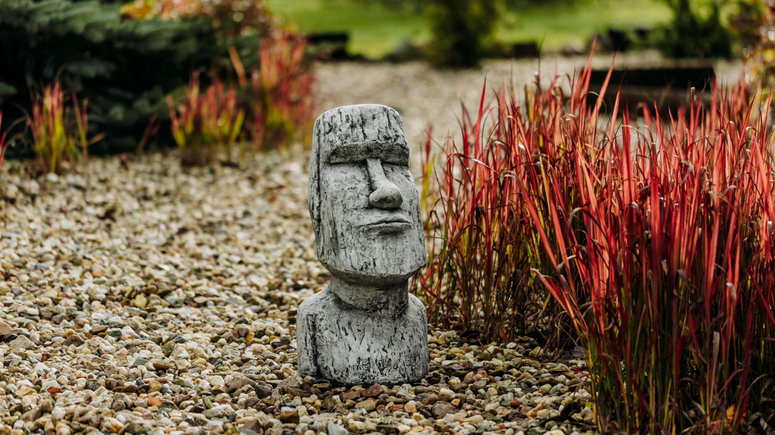 gartendekoparadies.de Massiccia grande statua di pietra Moai Isola di Pasqua testa in pietra, resistente al gelo