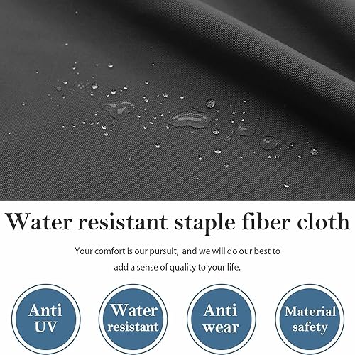 Miniatura 5 de Cojines de repuesto para muebles de exterior, juego de conversación seccional de ratán resistente al agua, cojines de repuesto para sofá, forro y