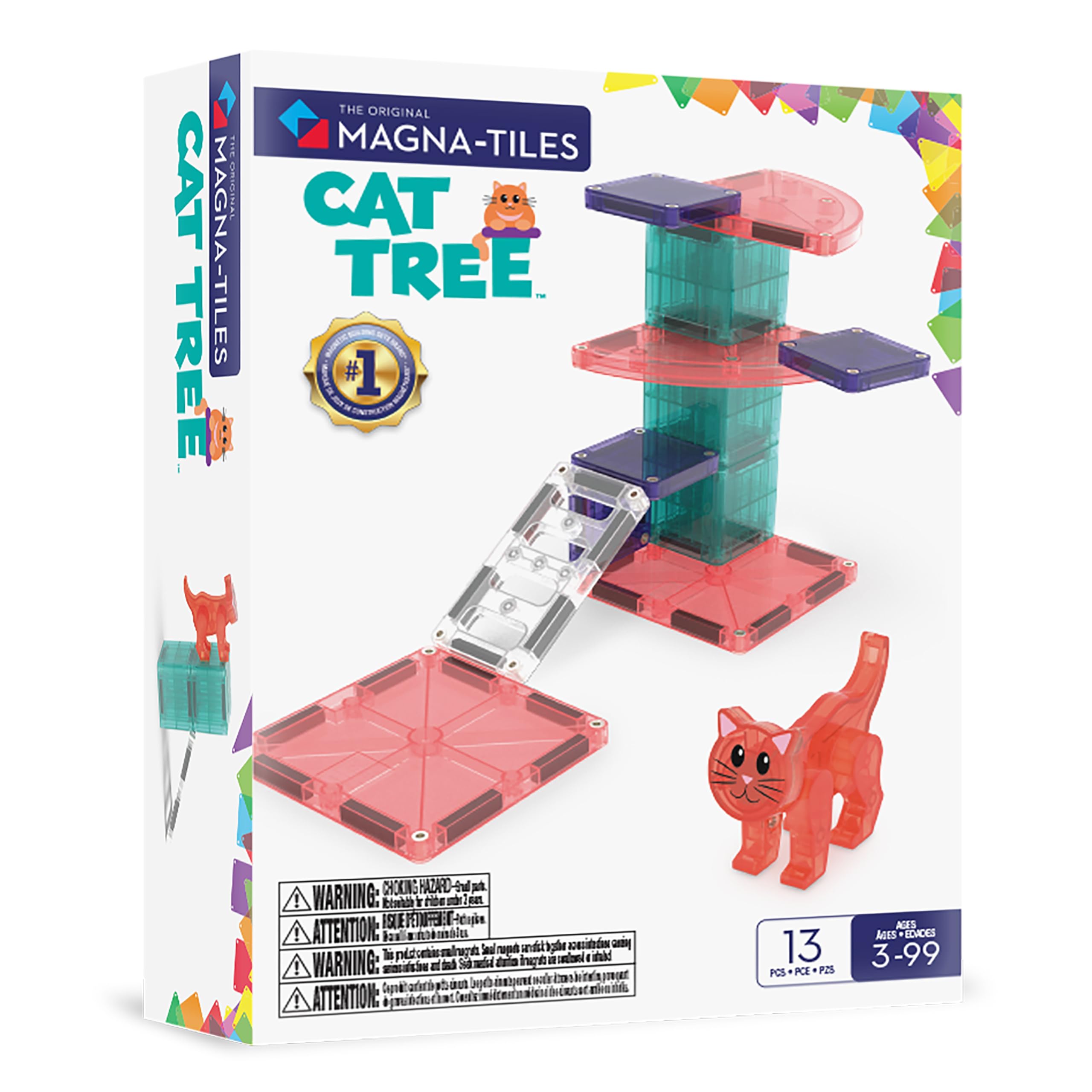 MAGNA-TILES® Cat Tree 13-Piece Magnetic Construction Set, The