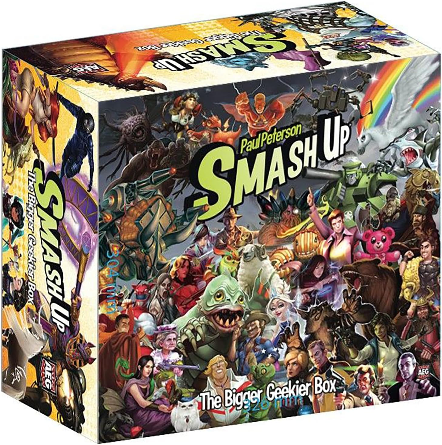AEG Smash Up: Bigger Geekier Box | Card Game Storage Solution | Includes Geeks & All-Stars Factions | 2-4 Players | Ages 14+ | 30-45 Minute Playtime
