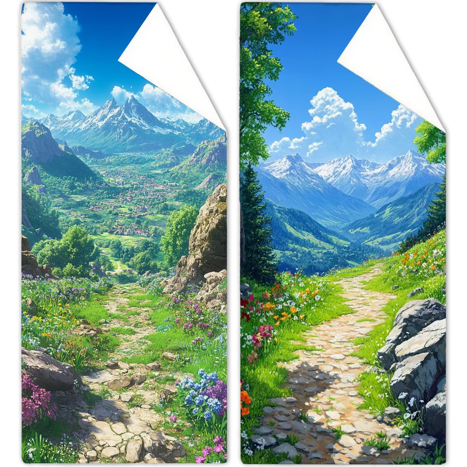 Ręcznik plażowy wiejskie ręczniki plażowe dla dorosłych 220 x 100 cm górski ręcznik z mikrofibry ręcznik kąpielowy bez piasku, miękki, chłonny, szybkoschnący, lekki, idealny do jogi, kempingu, siłowni