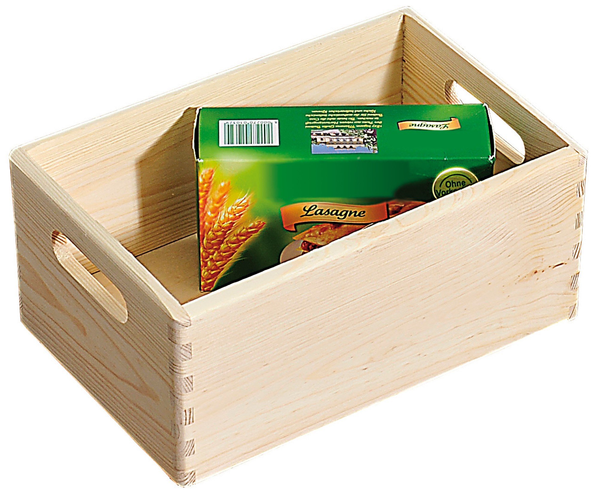 KESPER Allzweckkiste – Aufbewahrungsbox aus Kiefernholz, 30 × 20 × 14 cm, mit Tragegriffen