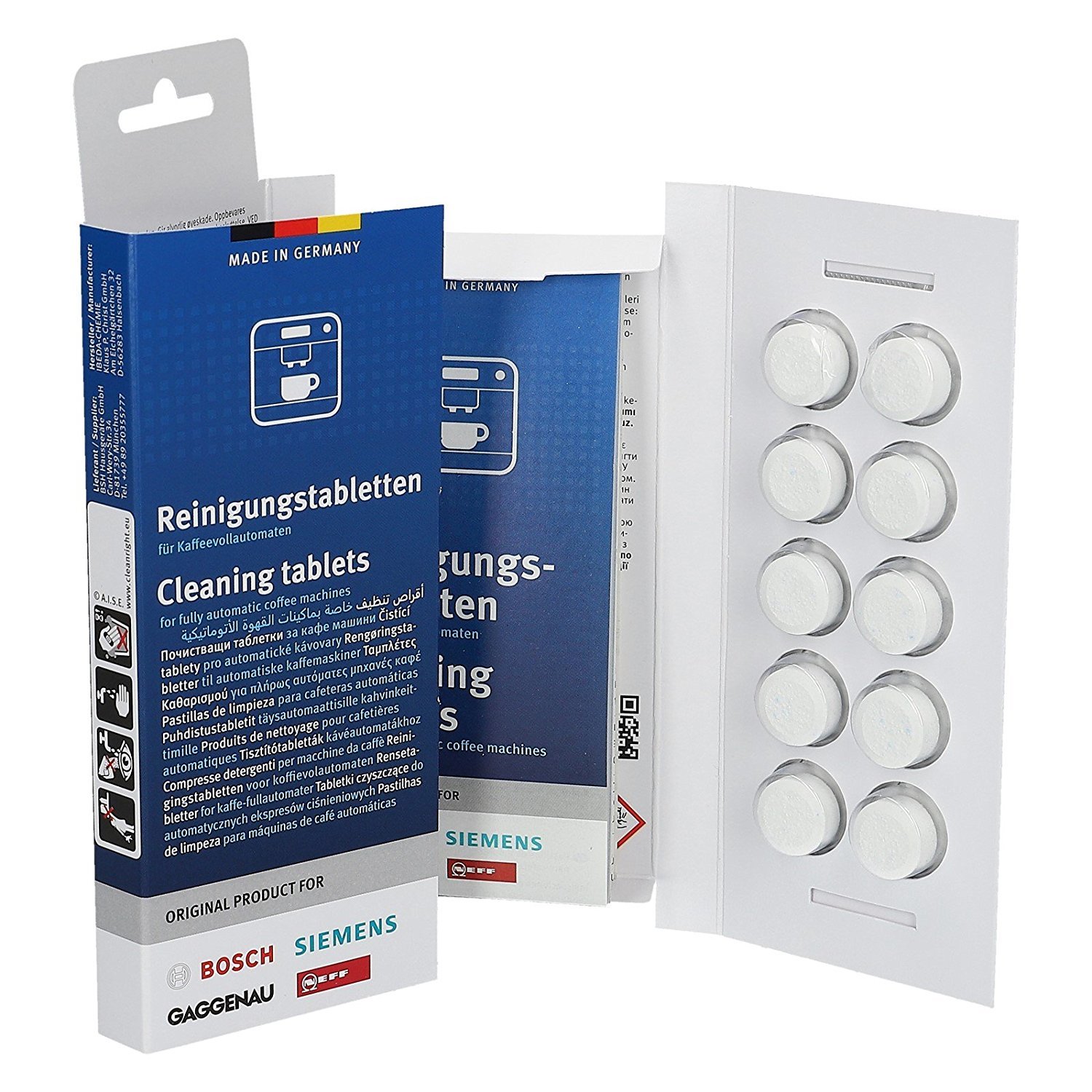 3x Bosch Siemens Compresse per la pulizia compresse Pulizia compresse Macchina da caffè 310575 00310575 311769 00311711769 TZ80001 TCZ8001 clean protect