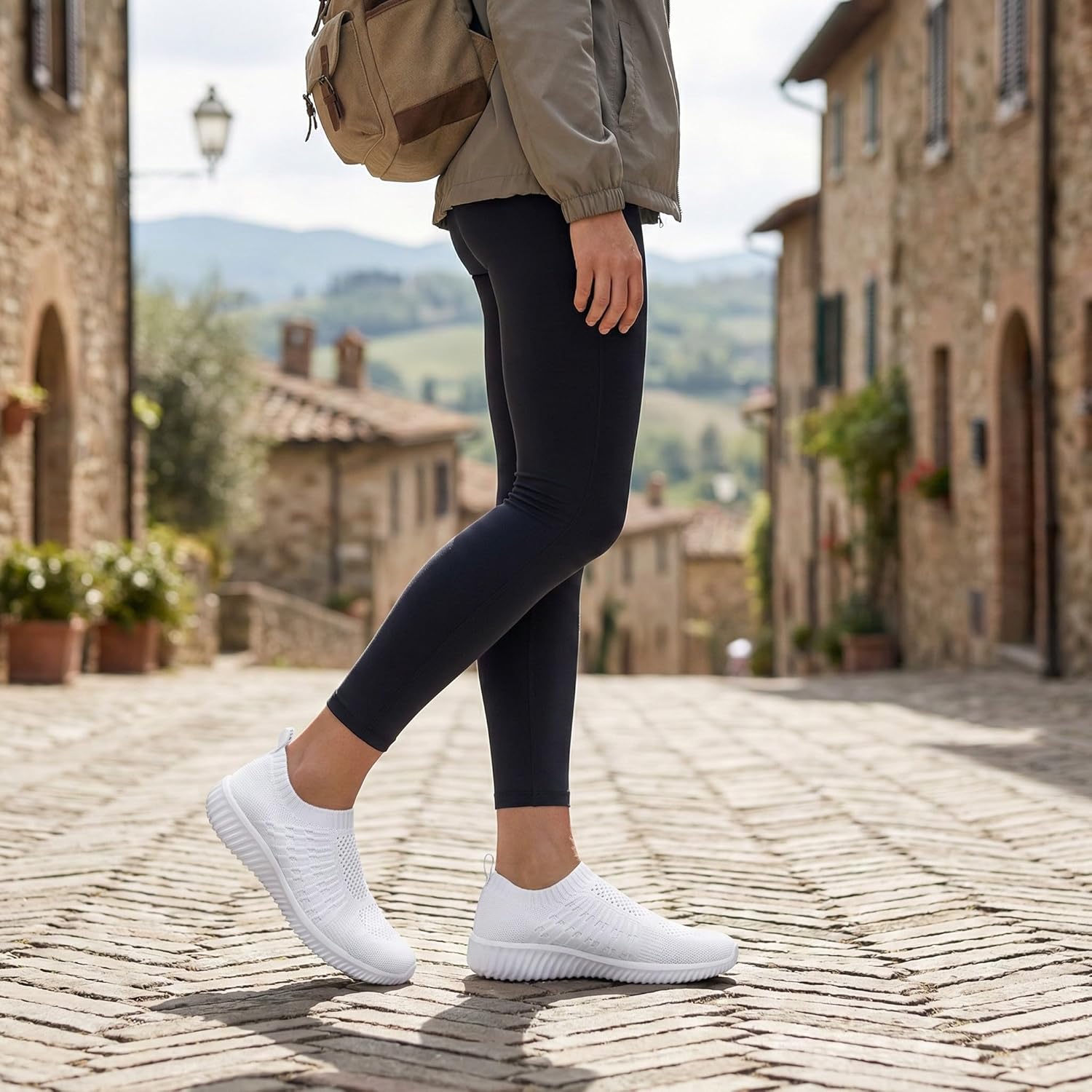 TIOSEBON Women's Athletic Walking Shoes Slip On Casual Mesh-Comfortable Tennis Workout Sneakers - Image 2