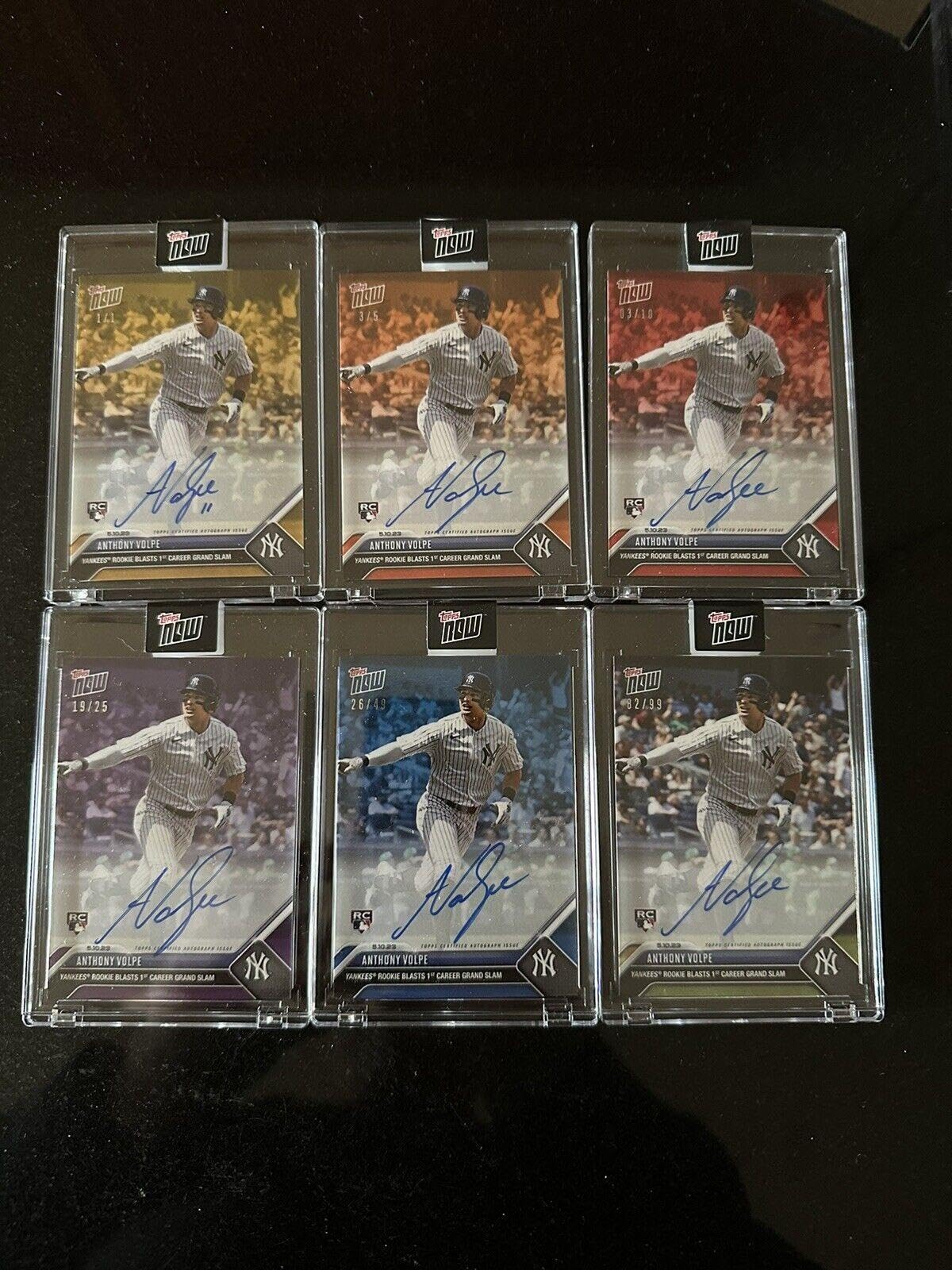 Anthony Volpe Topps now 1st Auto Rainbow 1/1 Set - Baseball