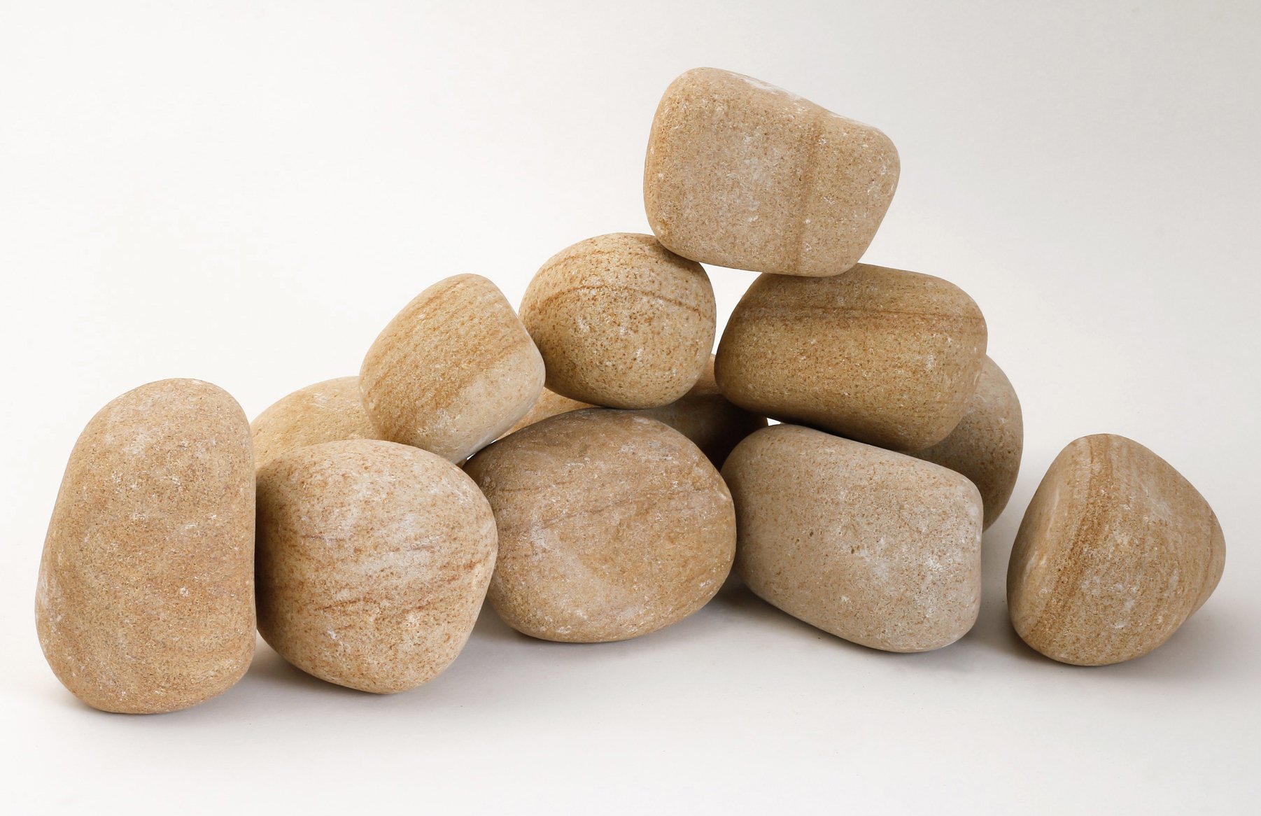 Pebbles-StoneStories Golden Teak Garden, Landscape and Decorative Natural Stone Pebbles 15 kg - 2"-3"