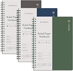 EMSHOI 3 Pack Spiral Notebook College Ruled, 480 Pages B5 Large Composition Notebook, 100GSM Thick Paper, Plastic Hardcover Lined Journals for Women Men Work School Writing, 7.48" x 10.15"