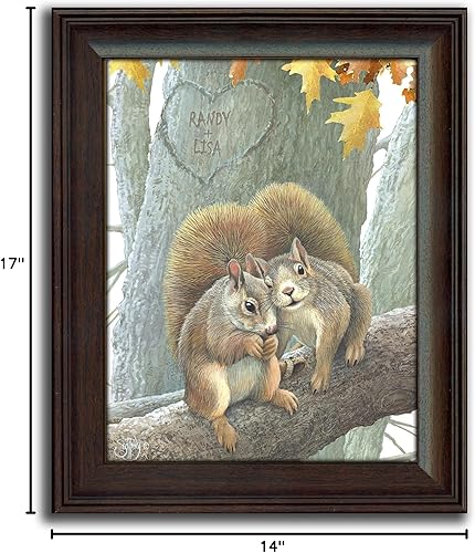 Miniatura 5 de Personal-Prints | Arte romántico personalizado con temática de vida silvestre | Personalizado con tus nombres | Regalo único de boda, aniversario,