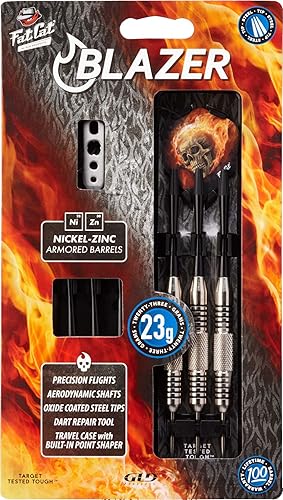 Miniatura 7 de Fat Cat Blazer - Dardos de punta de acero con estuche de almacenamiento/viaje, 0.81 oz