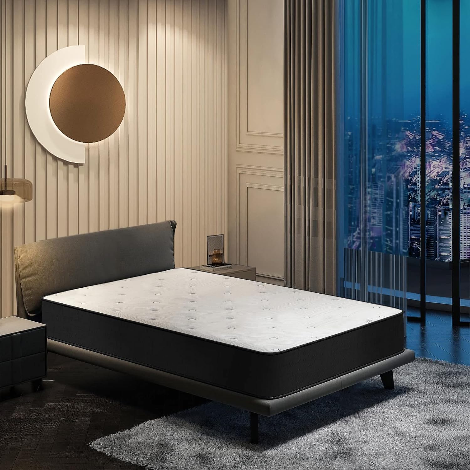 Spring Mattress 90X200X24 cm, Off-White, Spm9020024, Twin/Single