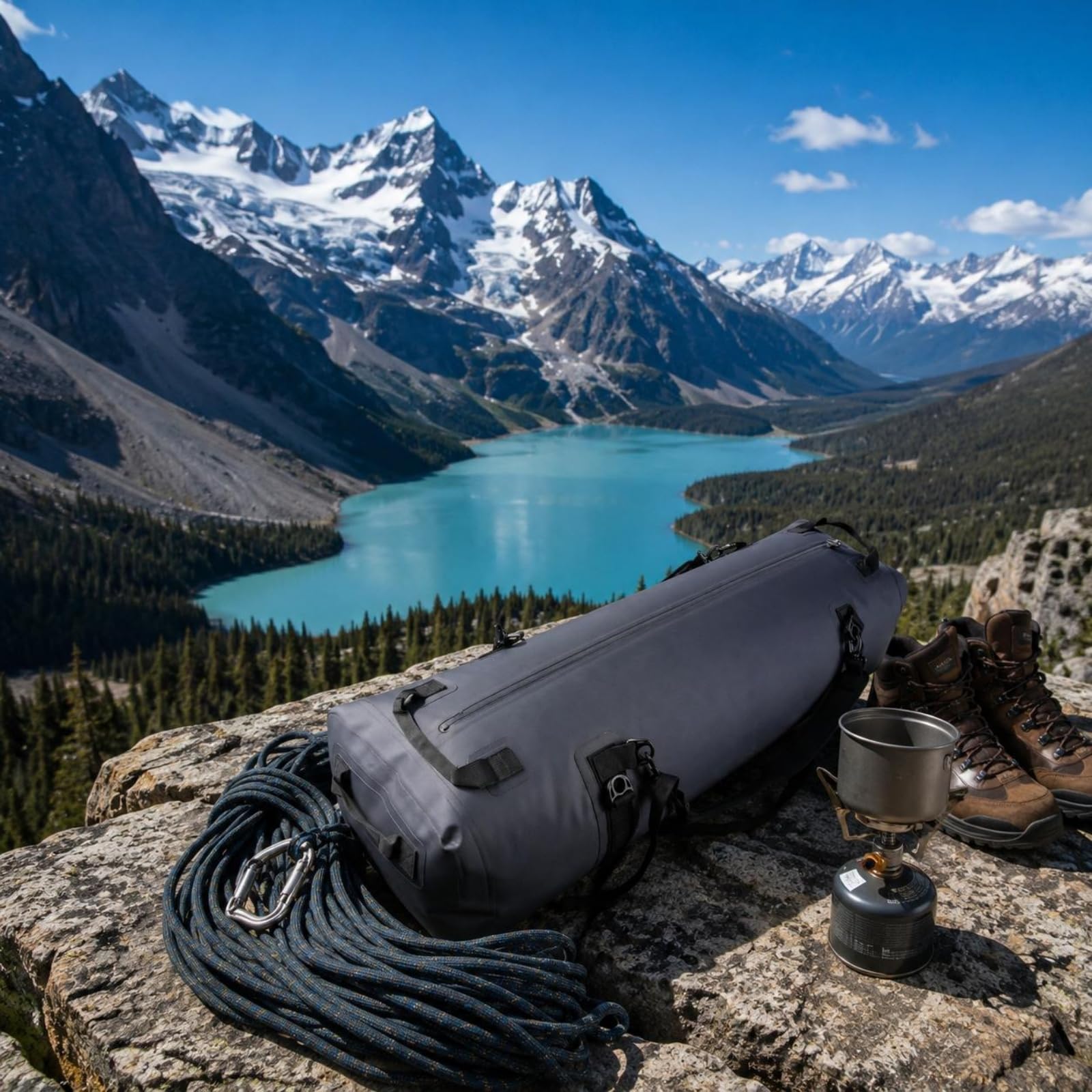 harayaa Waterproof Travel Pack Wasserdichter Rucksack Trockensack Seesack Outdoor Tasche aus 840D Nylon mit TPU Beschichtung Und Luftdichtem Reißverschluss