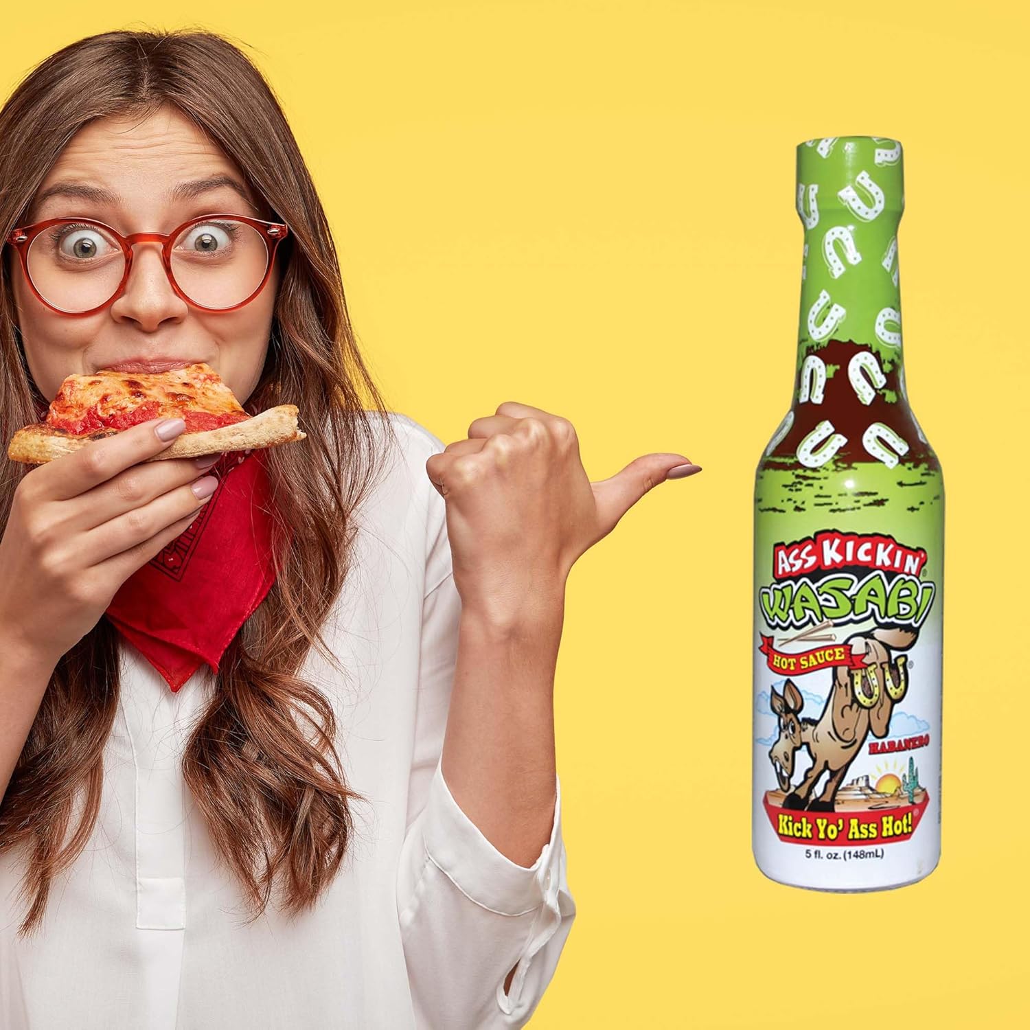 ASS KICKIN' Wasabi Horseradish Hot Sauce with Habanero – 3 Pack - Try if you dare – Perfect Gourmet Gift for the Hot Sauce Fan