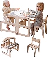 Vista 11 de Torre de cocina, torre para niños pequeños, torre de cocina Montessori, taburete de cocina, muebles Montessori, torre de actividades
