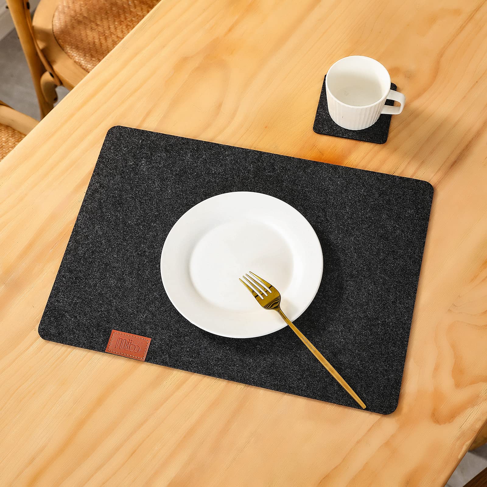 Sets De Table Lavables Pvc Set De Table Dorée Facile À Nettoyer