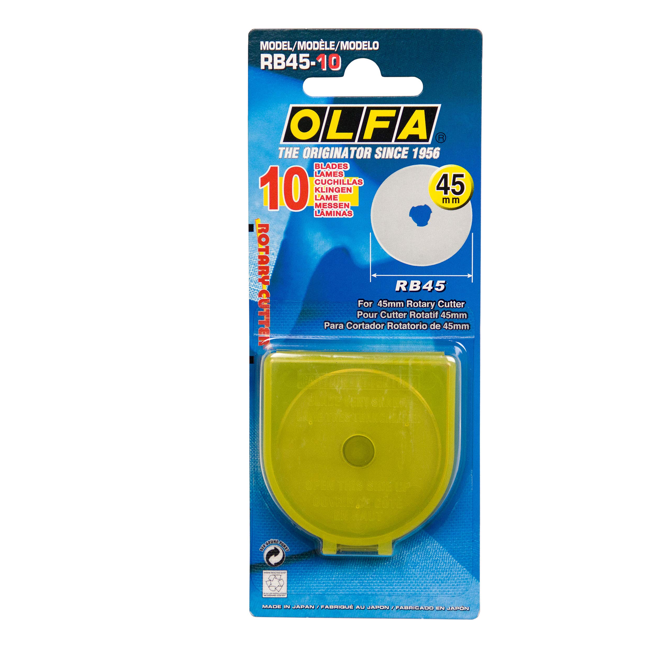 Olfa 45mm Tungsten Tool Steel Rotary Blade - 10/pk