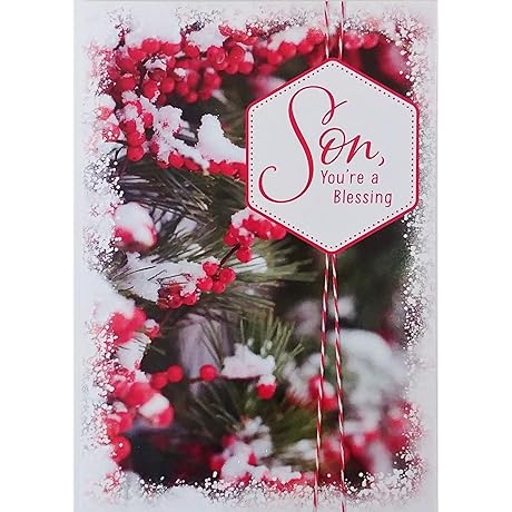 Cherished Son Christmas Card
