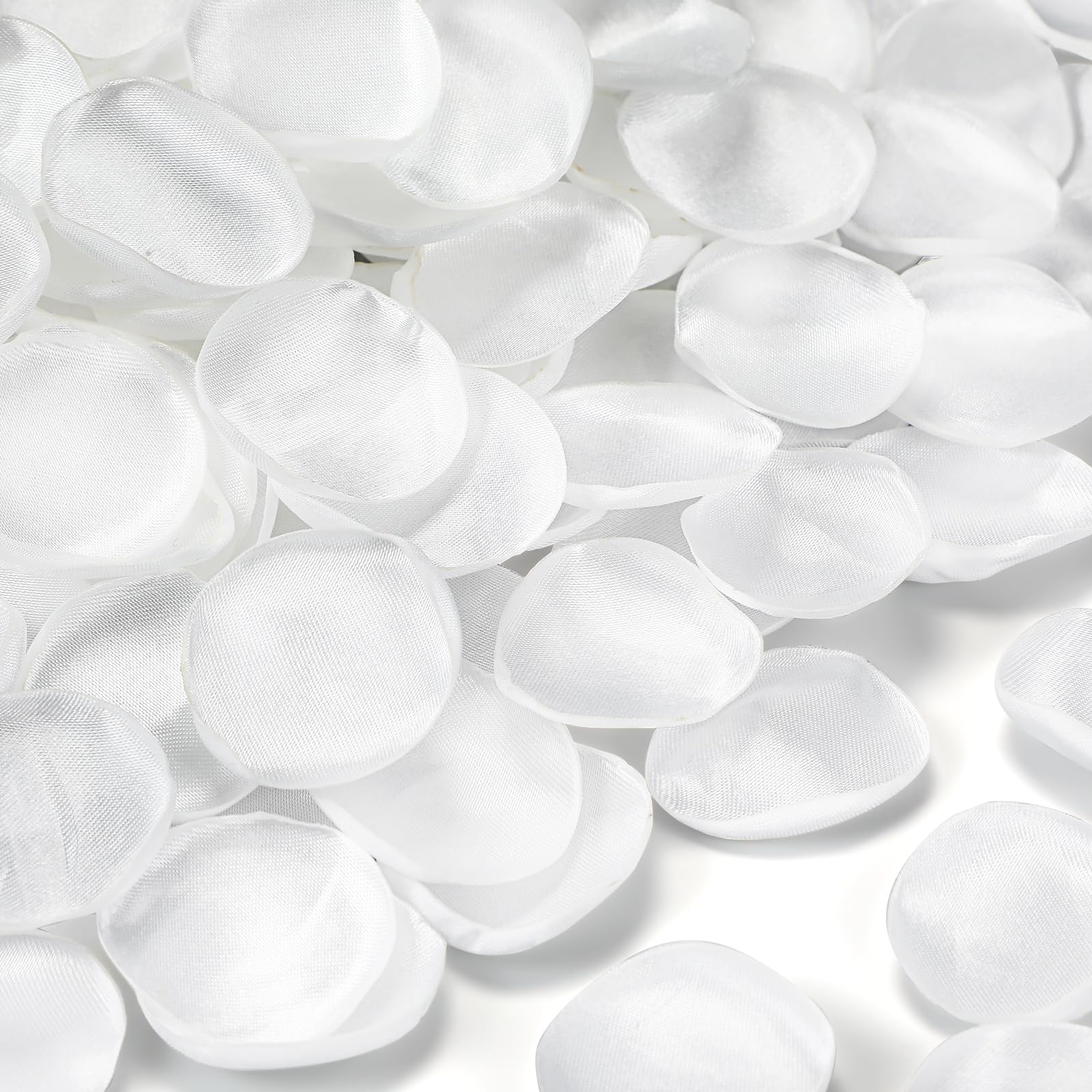 Tigeen 600 Pcs White Artificial Rose Flower Petals