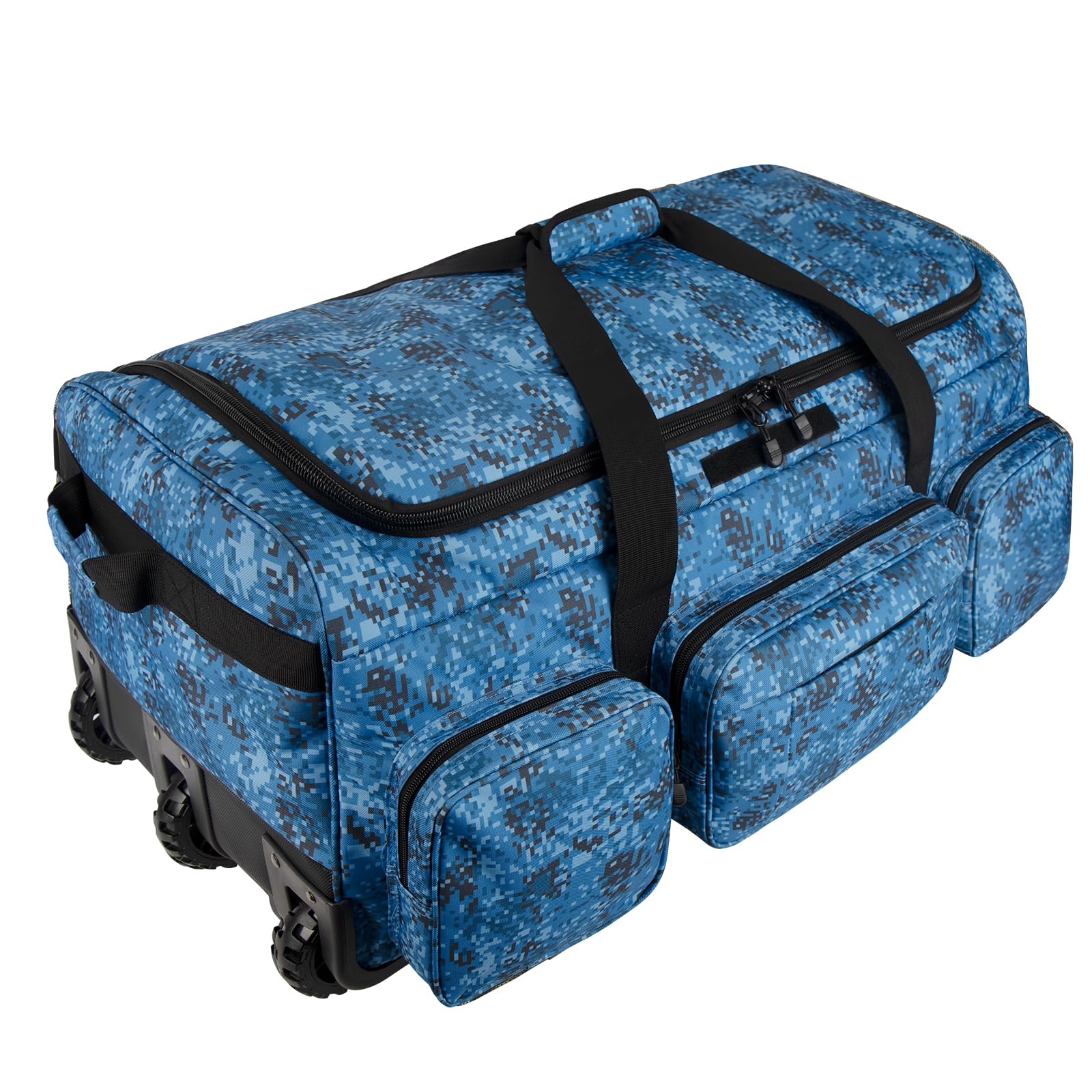 Large Rolling Military Deployment Bag, 120L Heavy Duty Tactical Duffel with Wheels, Waterproof Luggage for Travel Camping Outdoor Adventures and Gear Storage