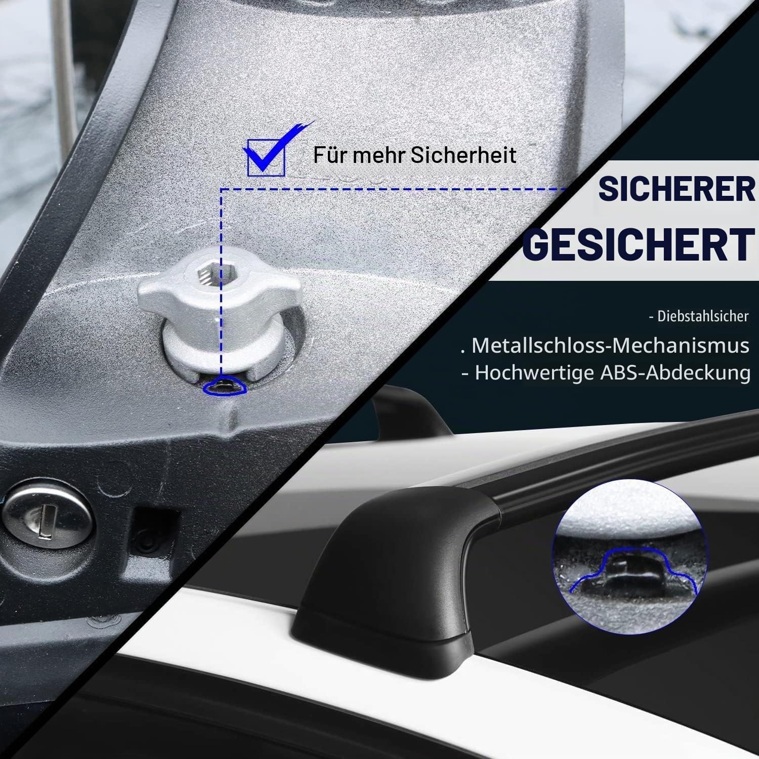 Premium Dachträger Querträger kompatibel für Tesla Model Y Juniper 2025 2026 Hohe Traglast Dachgepäckträger Stangen für Dachbox & Fahrradträger